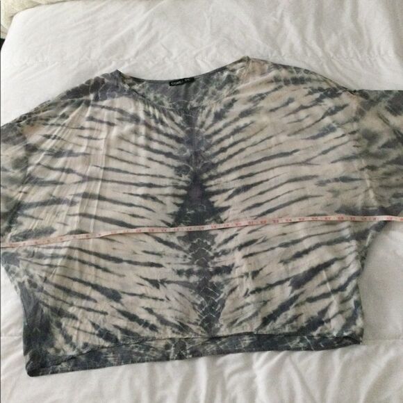Gypsy L SILK tie dye top Gray - Picture 5 of 9